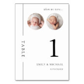 Toen we waren leeftijd trouwtafel nummer teken kaart (Achterkant)