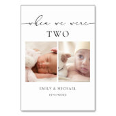 Toen we waren leeftijd trouwtafel nummer teken kaart (Achterkant)