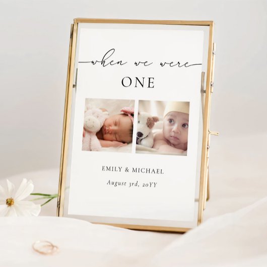 Toen we waren leeftijd trouwtafel nummer teken kaart