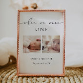 Toen we waren leeftijd trouwtafel nummer teken kaart