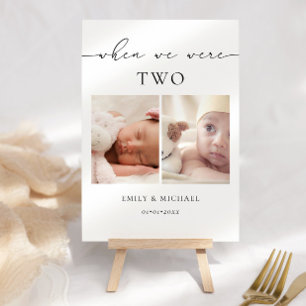 Toen we waren leeftijd trouwtafel nummer teken kaart