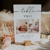 Toen we waren leeftijd trouwtafel nummer teken kaart