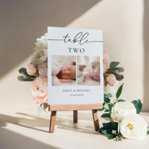 Toen we waren leeftijd trouwtafel nummer teken kaart