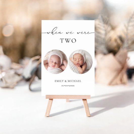 Toen we waren leeftijd trouwtafel nummer teken kaart