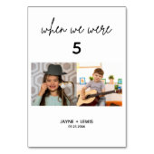 Toen we waren leeftijd trouwtafel nummer tekenen kaart (Voorkant)