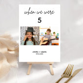 Toen we waren leeftijd trouwtafel nummer tekenen kaart