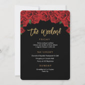 Toen weekend reisuitnodiging kaart (Achterkant)