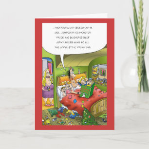 Toen werd de Kerstman in de gevangenis gezet.. Feestdagen Kaart