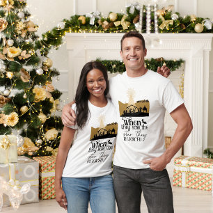 Toen ze de ster zagen, waren ze blij met Nativity T-shirt