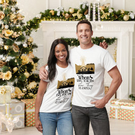 Toen ze de ster zagen, waren ze blij met Nativity T-shirt