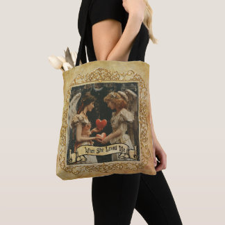 Toen ze van me hield tote bag