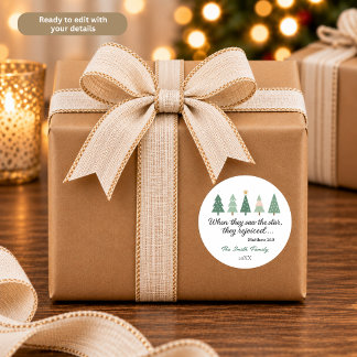 Toen zij de ster zagen Matteüs 2 10 Kerstmis Ronde Sticker