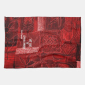 Toename door andere keuken-handdoeken-rode patchwo theedoek (Horizontaal)