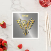Toenemende gouden Flames van Phoenix Gold met scha Servetten (Insitu)