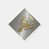 Toenemende gouden Flames van Phoenix Gold met scha Servetten (Hoek)