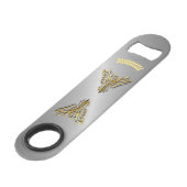 Toenemende gouden Flames van Phoenix Gold met scha Speed Flessenopener (Voorkant Gekanteld)