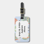 Toenemende luchtballonnetjes met luchtlephant bagagelabel (Voorkant verticaal)