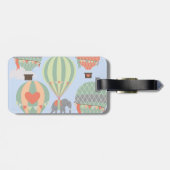 Toenemende luchtballonnetjes met luchtlephant bagagelabel (Achterkant horizontaal)