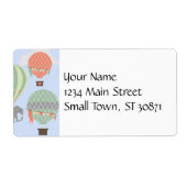 Toenemende luchtballonnetjes met luchtlephant etiket (Voorkant)