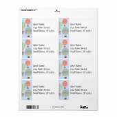 Toenemende luchtballonnetjes met luchtlephant etiket (Full Sheet)