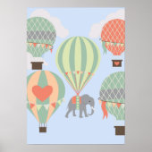 Toenemende luchtballonnetjes met luchtlephant poster (Voorkant)