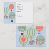 Toenemende luchtballonnetjes met luchtlephant visitekaartje (Voorkant / Achterkant)