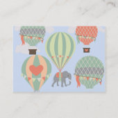 Toenemende luchtballonnetjes met luchtlephant visitekaartje (Achterkant)