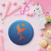 Toenemende Phoenix in Bord van flamespapier (Feest)