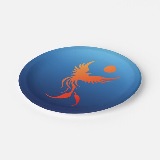 Toenemende Phoenix in Bord van flamespapier (Gekanteld)