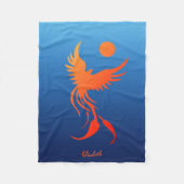 Toenemende Phoenix in Flames Blanket Fleece Deken (Voorkant)