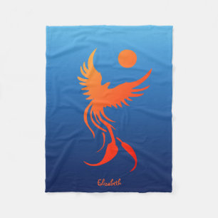 Toenemende Phoenix in Flames Blanket Fleece Deken