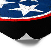 Toennessee Volunter State - Distress Tristar Fla Poster (Hoek)