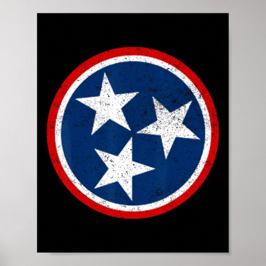 Toennessee Volunter State - Distress Tristar Fla Poster (Voorkant)