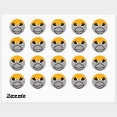 Toepasselijke bubla-Chan Clupkitz Ronde Sticker (Vel)