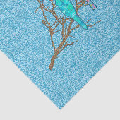 Toepasselijke vogels op een bijkantoor, Sky Blue M Tissuepapier (Detail)