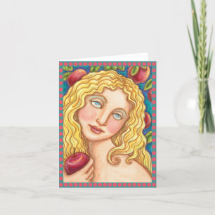 TOEPASSEN EN BIBLICAL FOLK ART NOTE KAART Blank