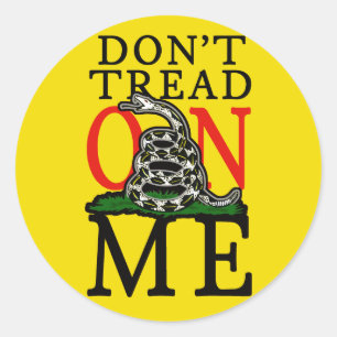 Toepassingsgebied Pet Sticker, Gadsden, Stijl 1 Ronde Sticker