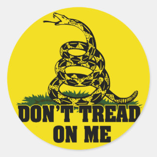 Toepassingsgebied Pet Sticker, Gadsden, Stijl 2 Ronde Sticker