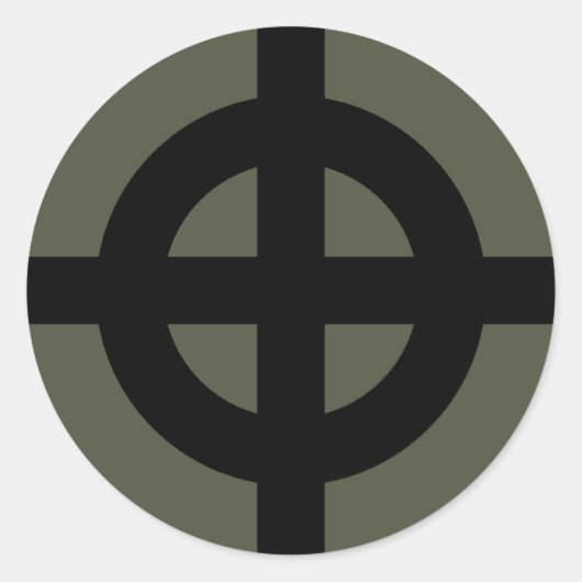 Toepassingsgebied Pet Sticker, Keltische kruis, st Ronde Sticker (Voorkant)