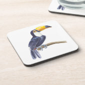 Toerasbare tropische vogel bier onderzetter (Linkerzijde)