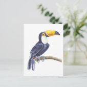 Toerasbare tropische vogel briefkaart (Staand voorkant)