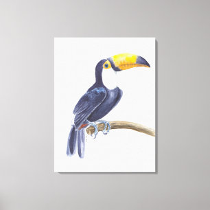 Toerasbare tropische vogel canvas afdruk