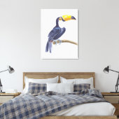 Toerasbare tropische vogel canvas afdruk (Insitu (Slaapkamer))