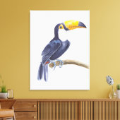 Toerasbare tropische vogel canvas afdruk (Insitu (Woonkamer))
