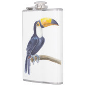 Toerasbare tropische vogel heupfles (Links)
