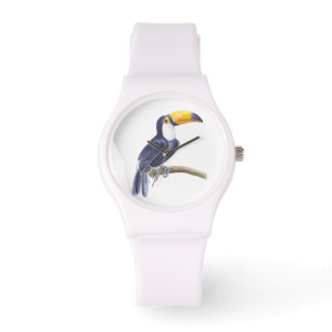 Toerasbare tropische vogel horloge