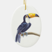 Toerasbare tropische vogel keramisch ornament (Achterkant)