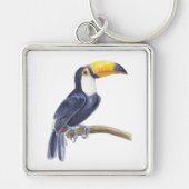 Toerasbare tropische vogel sleutelhanger (Voorkant)