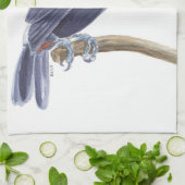 Toerasbare tropische vogel theedoek (Gevouwen)