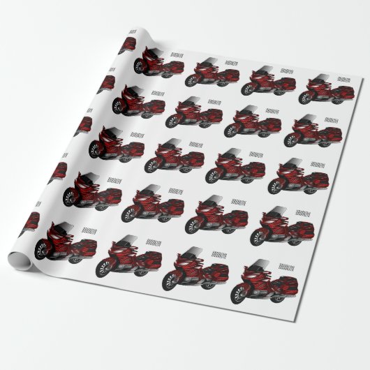 Toerental cartoon cadeaupapier (Uitgerold)